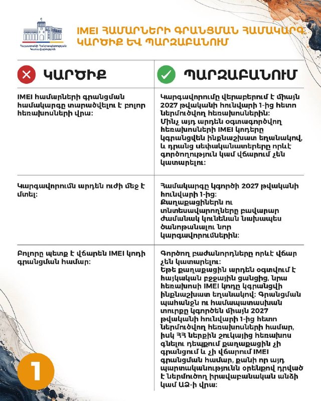 В Армении внедрят систему регистрации IMEI-номеров: что изменится для жителей Сюника